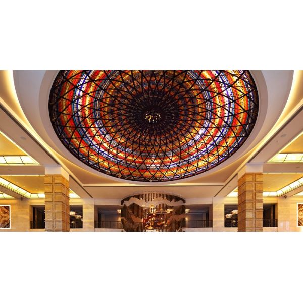 Toughened Bright Inlaid Clear 20mm Leaded Stained Glass Panels