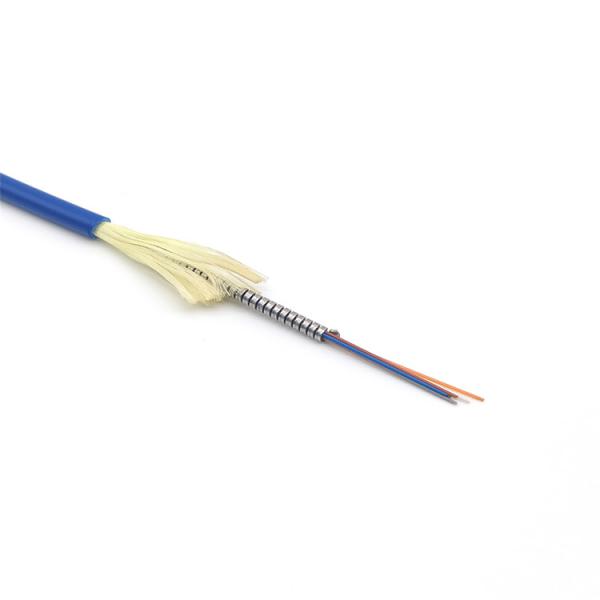 Stainless Steel OM3 OM4 Armored Fiber 6 Core G652D PVC LSZH