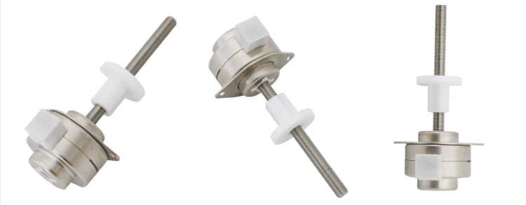 36mm Micro Linear Stepper Motor 12V High Thrust Through Shaft Screw Motor