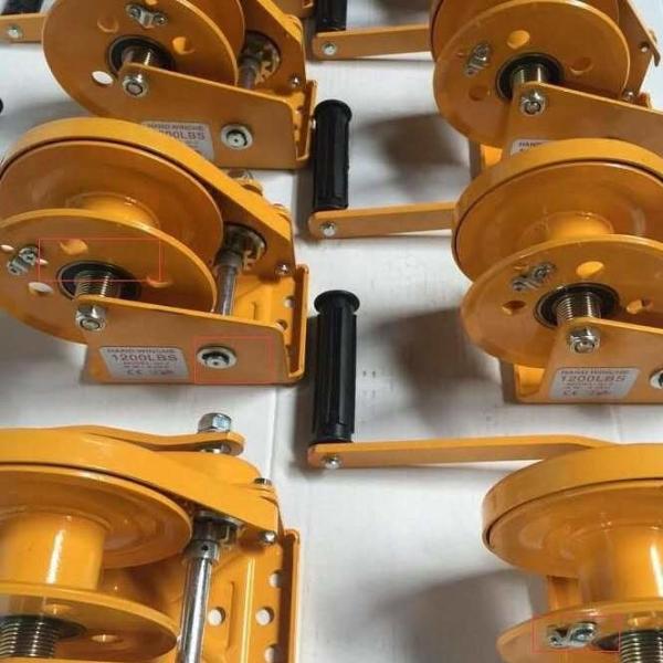 Stainless Steel 304 Manual Cable Winch Self - Locking Screw CE Approved
