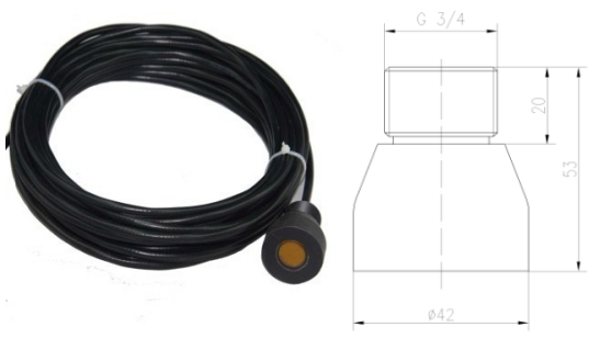 Split-type Ultrasonic Sludge Level Meter with 1%~3% Accuracy 5mm Resolution and 4~20mA Output
