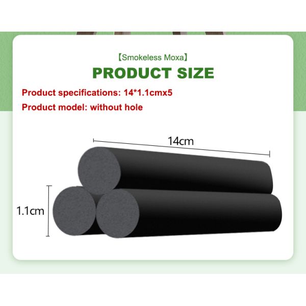 10pcs Per Box Smokeless Pure Moxa Rolls Warm Moxibustion 12*3cm