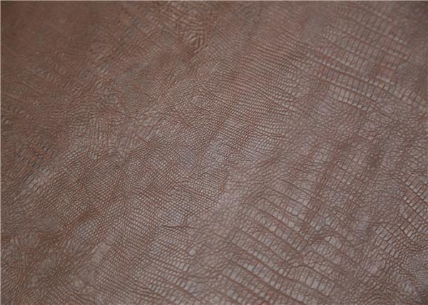 0.6 mm Brown Polyurethane Leather Fabric Twotone Effect Leather For Handbags Shoes