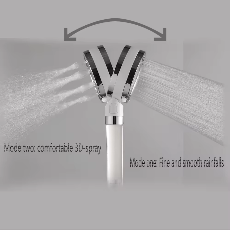 Modern Bathroom Lizhen Propeller Driven Handheld Shower Head High Pressure Water Saving