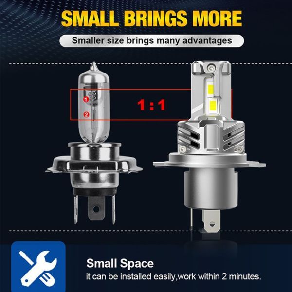 Cars Motorcycles Mini Projector Lens IP65 Waterproof Dustproof Dual Beam Function