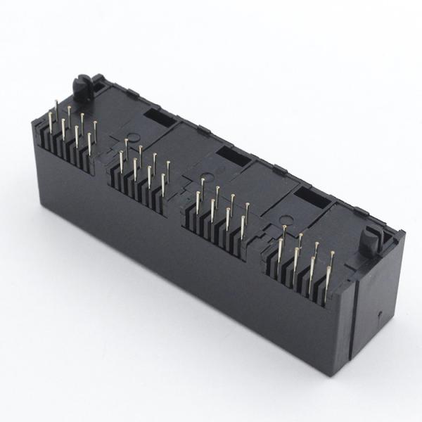 Unshielded RJ45 PCB Connector / RJ45 Female Connector 1x4 Port 55.30mm TM52E814SXX11