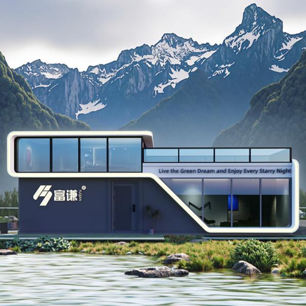 Luxury Prefabricated Construction Mobile Space Capsule With Fuqian Metal Capsule Houses