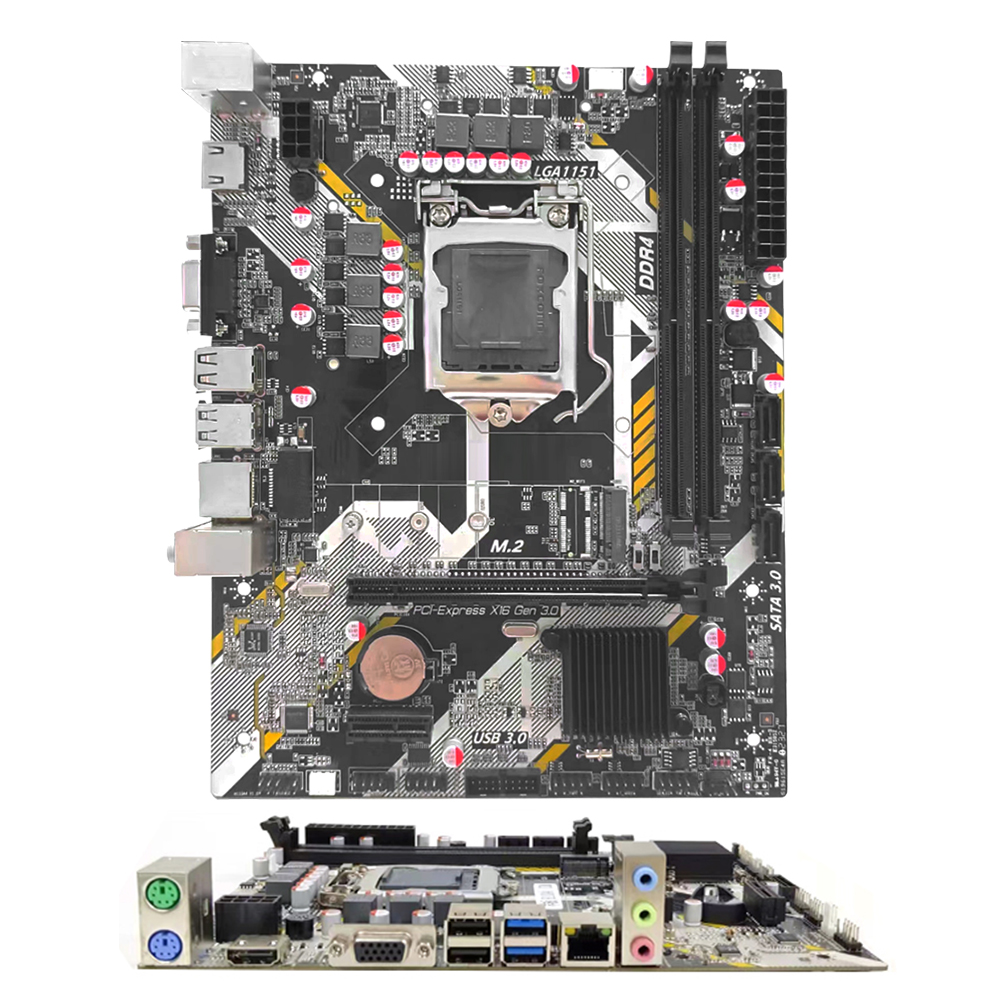 PCWINMAX New H110A Socket 1151 GDDR4 Max 64GB Micro ATX Original H110 Chipset Desktop Motherboard Support 6/7/8/9 Gen Processors