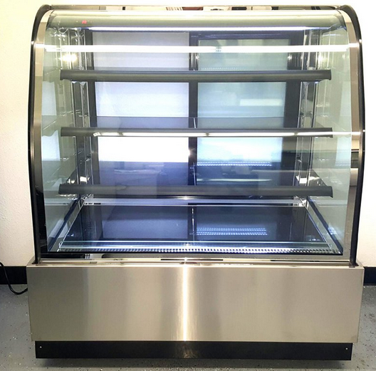 front-opening flat glass cake showcase pastry cabinet with  CE/ETL
