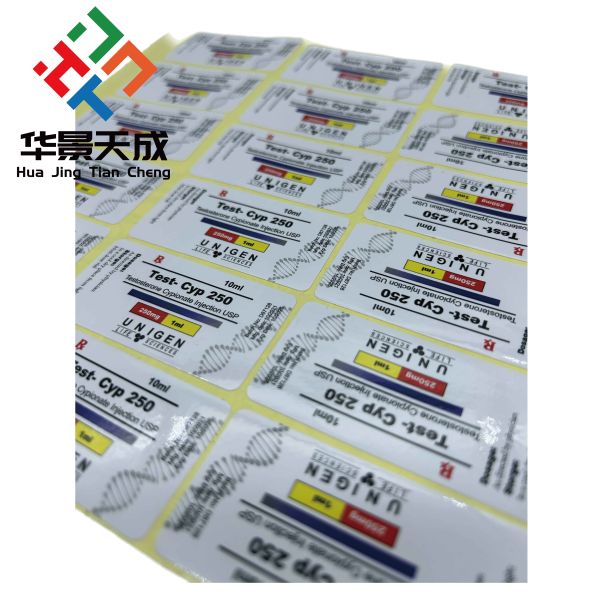 Waterproof Glass Peptide Vials Labels Single Side Printing