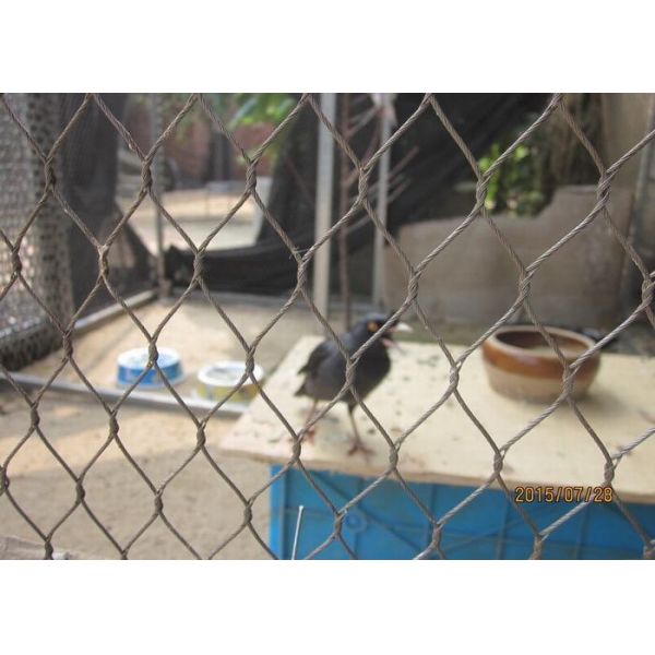 Knotted Aviary Wire Fencing , Bird Cage Wire Mesh With Stainless Steel 316 304