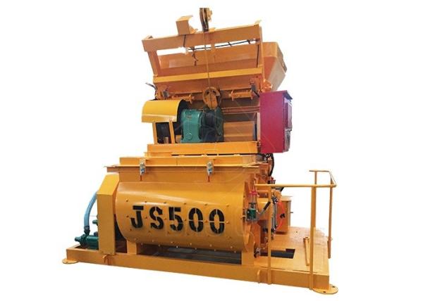 Twin Shaft Automatic Concrete Mixer Machine , 500L Stationary Dry Mortar Equipment