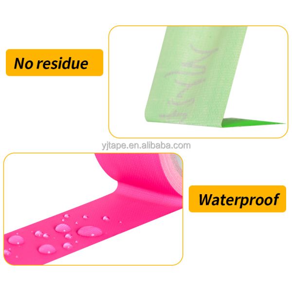 Single Sided Adhesive Cloth Duct Tape Neon Blacklight Reflective Flagging Fluorescent