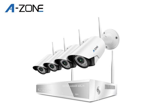 Night Vision Wireless CCTV Camera Kit 4CH , Wireless Ip Camera System With nvr