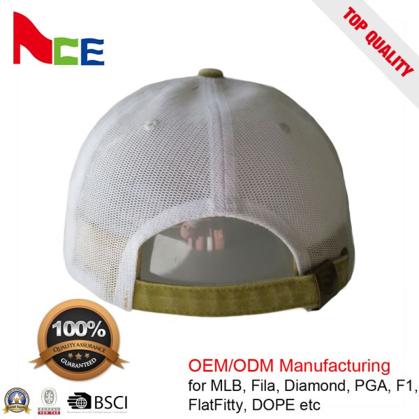 Pure Cotton Trucker Baseball Caps , Washable Blank Mesh Trucker Hats