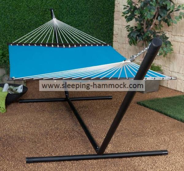 Woven Stand Alone Poolside Hammocks , Outdoor Double Wide Swimming Pool Hammock Blue Anti UV