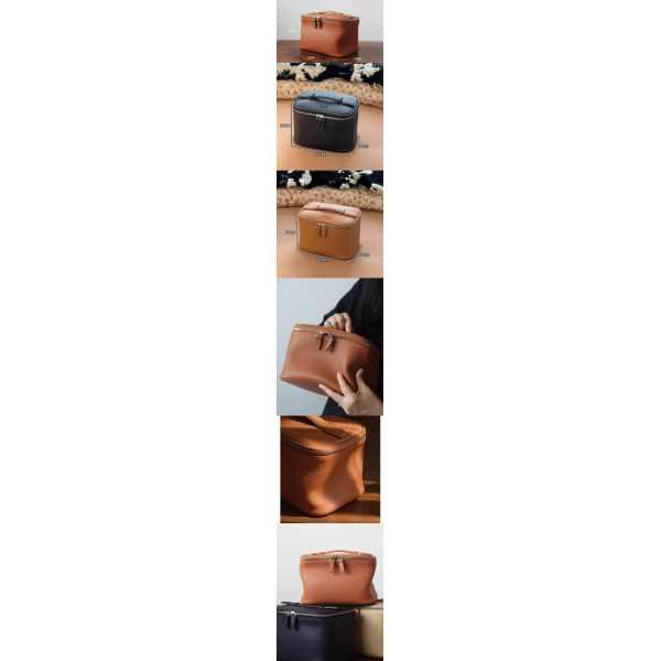 New Arrival Leather Makeup Bag Portable Large Capacity Professional Travel & Business Trip Handheld Cosmetic Storage Case