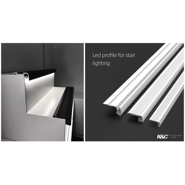 Штранг-прессование СИД алюминиевое профилирует лестницу лестницы освещения прокладки обнюхивая для света шага театра кино