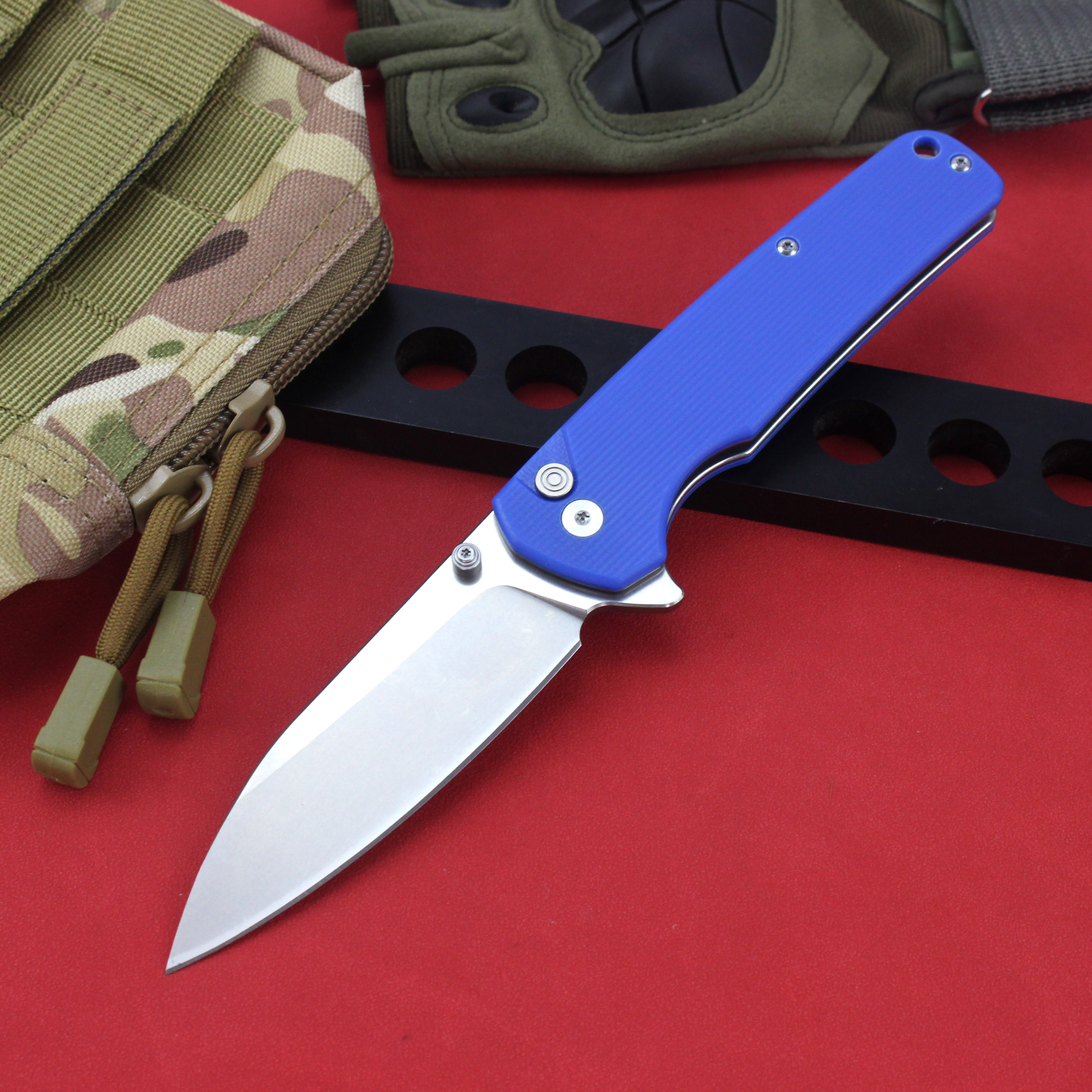 GT-T0036 Customizable Folding Knife  G10 Handle Surviving Knife Camping Portable Knife Tunafire