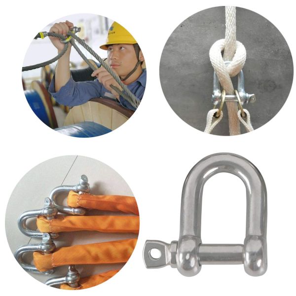 304 нержавеющая сталь D кольцевая цепь замка D связки клип крючок для тяжелого строительства