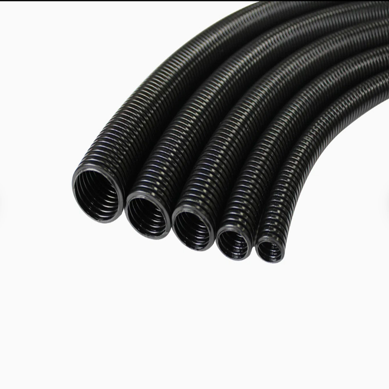 Polyamide 12 Corrugated Flexible Conduit Anti Torsion Black Corrugated Conduit