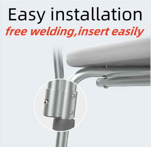 Bathroom 4-in-1 Commode Chair Shower Chair With Armrest Large Suction Cup Feet