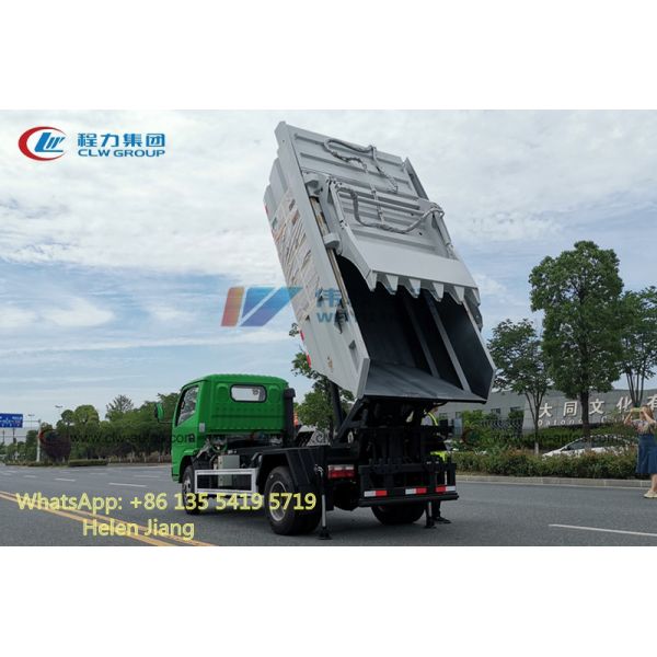 Dongfeng 4x2 Small Hydraulic Rear Loader Garbage Truck