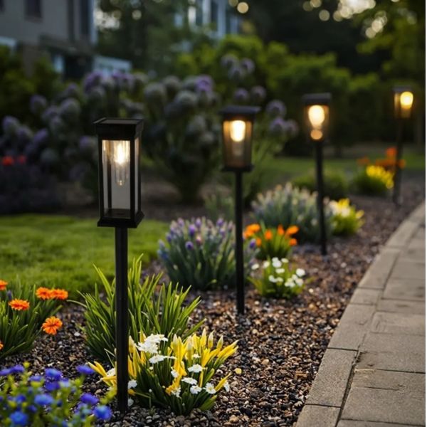 Solar Lawn Light Decoration Garden Hollow Lawn Lamp Outdoor Solar Garden Pathway Waterproof LED Light