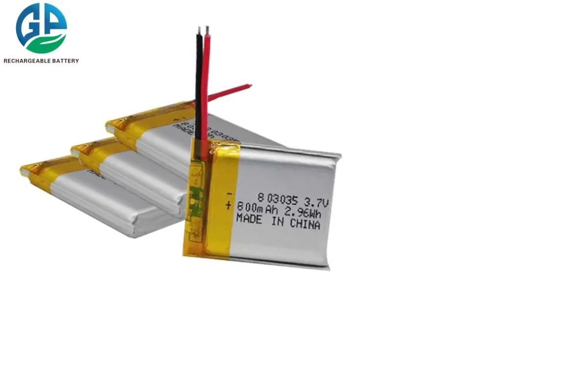 аттестация 803035 CB KC перезаряжаемые батареи полимера лития 3.7v 7.4v 800mah