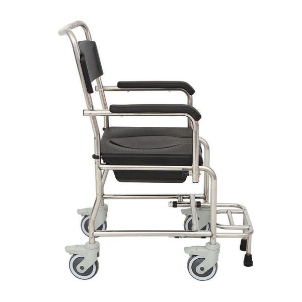 Toilet Chair with Wheeled Potty Steel Lightweight Commode Chair