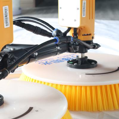 Convenient Double-Head Rotating Brush for High Pressure Cleaning of Photovoltaic Farms