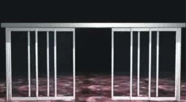 Office building commercial Telescopic Sliding Door 3*100kgs - 6*100kgs 120W Motor