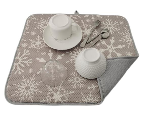 Household Microfiber Dish Drying Mat For Pans Cups Kitchen Countertop