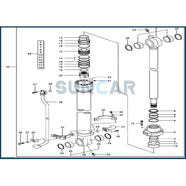 Equipo hidráulico del sello del cilindro del cubo de Kit For Deere 2154d 200clc del sello del cilindro del cubo Ah173451