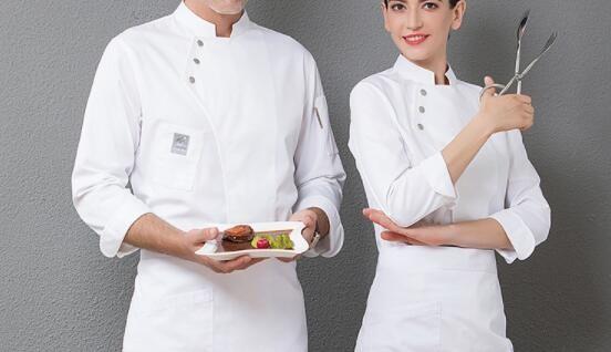 Designer Chef Uniforms Long Sleeve Tops + Apron Costumes Chef Overalls Kitchen Uniform Restaurant Clothing Cooking Wear