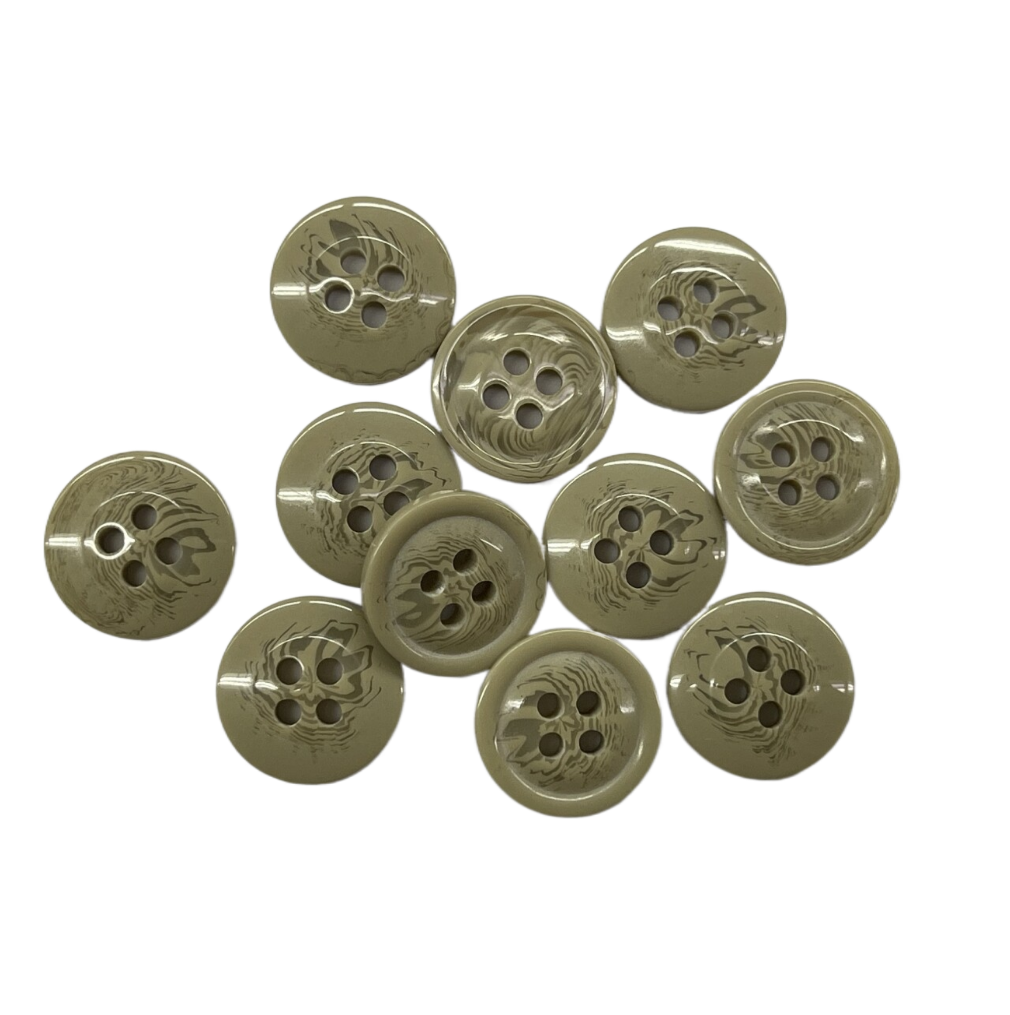 Dark Brown Fake Horn Button With Rim 26L 4 Hole For Women'S Coat Outwear