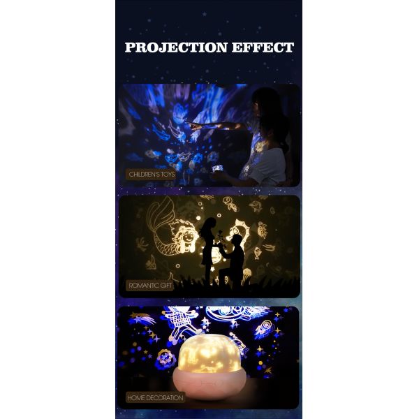 Mushroom Bedroom LED Night Light , CE ROHS Sky Projection Night Light