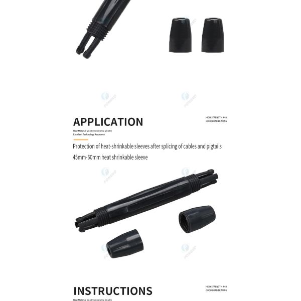 Black PP Heat Shrink Sleeve Protection Box For 45-60mm Tubing