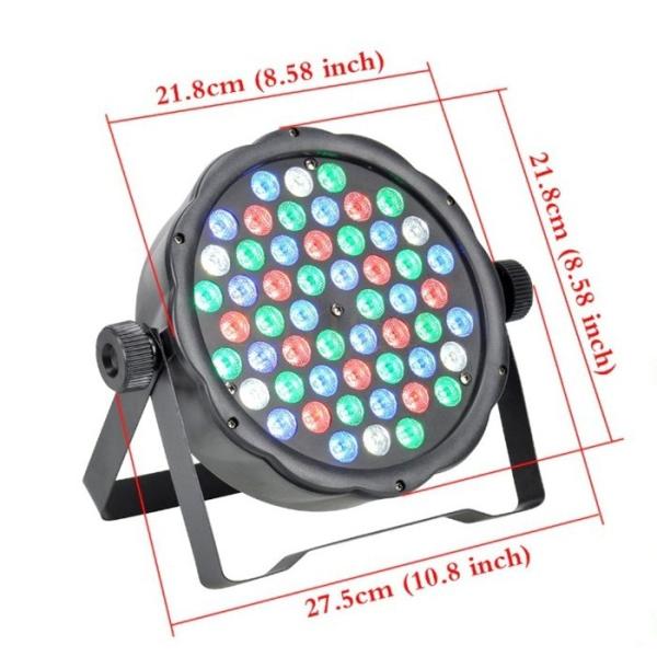 54X3W RGBW LED PAR 64 DMX 512 LED Stage Light for Disco Wedding and Party