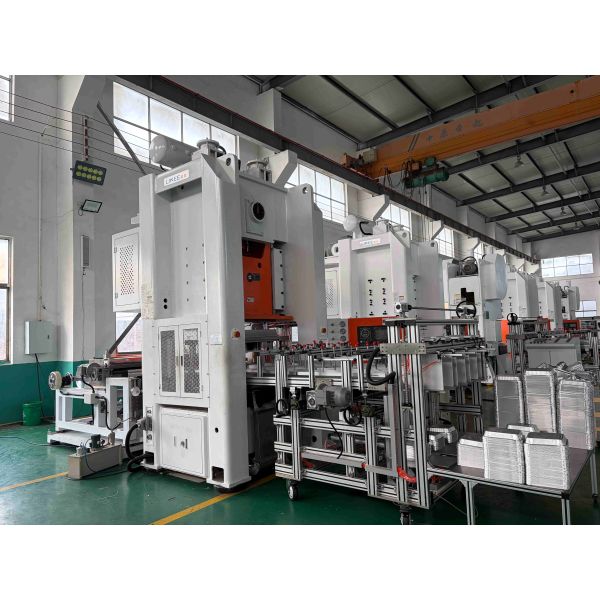LK-T80 Aluminum Foil Making Machine with 80ton Press Capacity, Mitsubishi PLC Control, and 12000pcs/hour Output