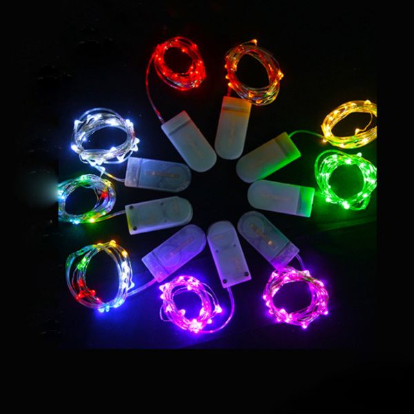 1-5M Fairy Lights CR2032 Battery Powered LED Mini Christmas Light Copper Wire String Light For Wedding Xmas Garland Part