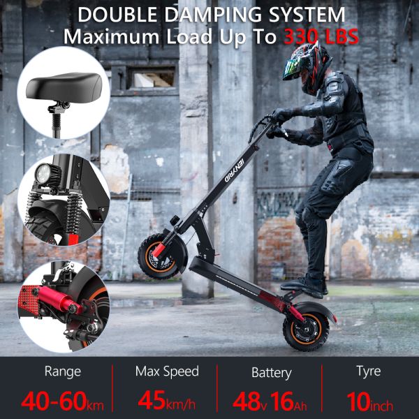 48V 500W Single Stage Motor iENYRID M4 Scooter Fast Foldable Big Wheel Adult E Scooter