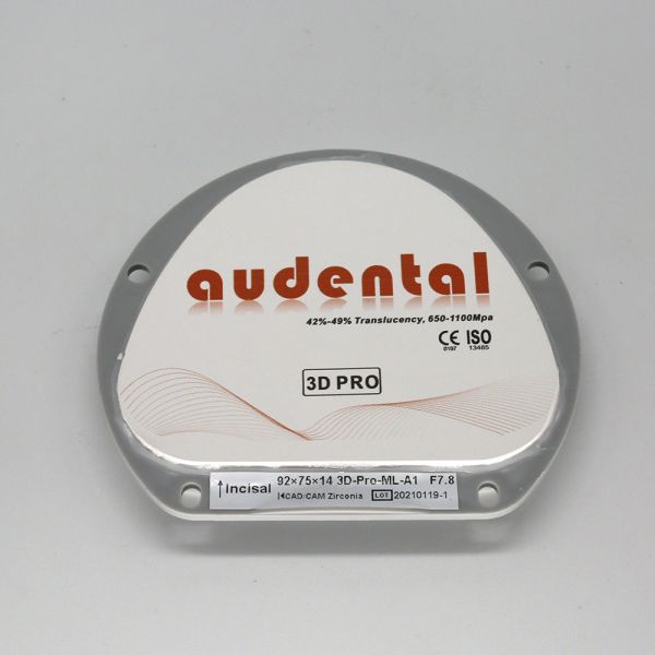 High Translucency 42-49% With CAD CAM Multilayer Zirconia Blocks 3d Pro