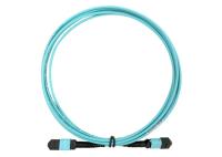 La correction optique de fibre d'OM4 OM3 24 MTP MPO attachent la couleur bleue de l'eau de 5M LSZH USCONEC