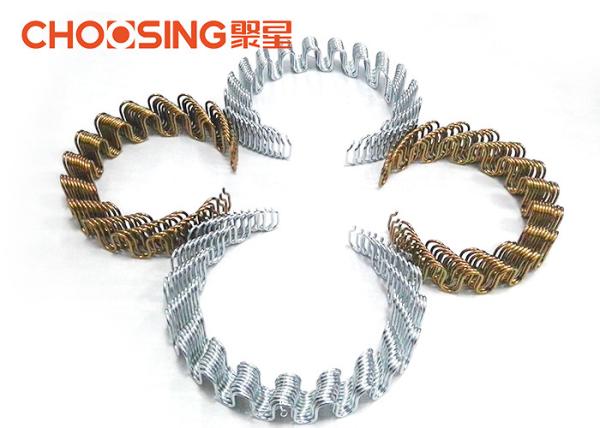 Galvanized 8 Ga Zig Zag Sofa Springs , 20'' Sinuous Steel Wire , Oil Tempered No Sag Springs