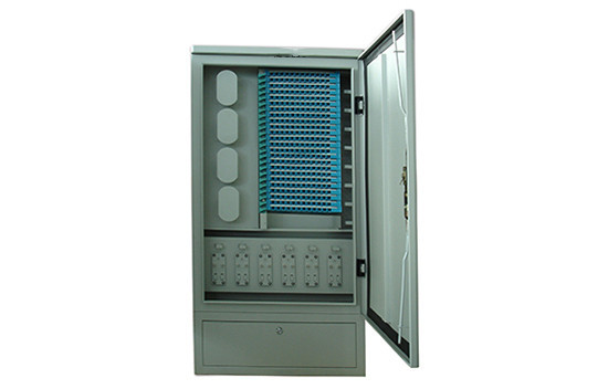 144/288 Core Fiber Optic Cabinet Outdoor Floor Standing High Intensity Anti Corrision