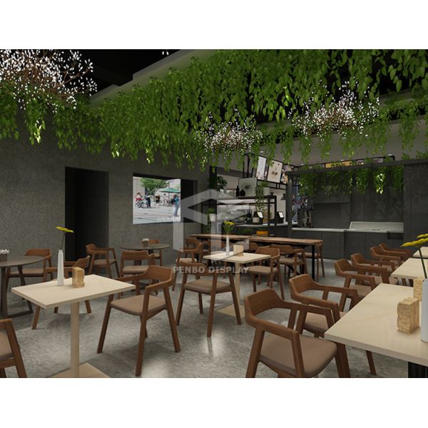 Кофейня ODM показывает брызги MDF 20mm покрашенные с галоидом металла