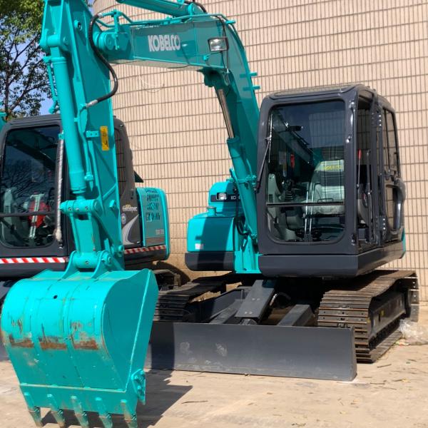7000 Kg Hydraulic Used Excavator Kobleco Sk75 41kw Digger For Construction
