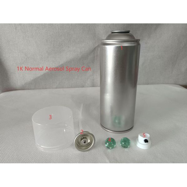 2K Component Aerosol Cans Tinplate Aluminum Metal Offset Printing For Chemical Packaging