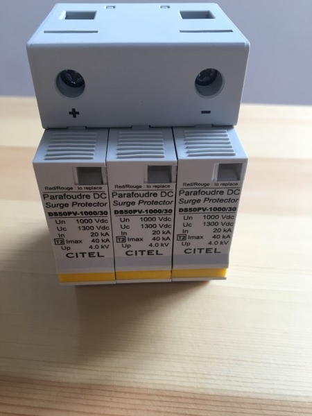 Предохранение от молнии DC DS50PV-30-30, Arrester молнии DC уровня IP20
